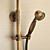  Antique Brass Tub Shower Faucet with 8 inch Shower Head + Hand Shower