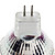  MR11 1.5W 12x5050SMD 140-160LM 2700-3000K Warm White Light LED Spot Bulb (12V)