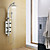  200*200mm Wall Mount Rotatable Shower Panel Faucet with Body Sprays - Painting Finish