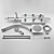  200*200mm Wall Mount Rotatable Shower Panel Faucet with Body Sprays - Painting Finish