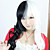  Lolita Curly Wig Inspired by Black and White Mixed Color Ponytail 70cm Punk