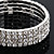  cuatro capas de pulsera de señora de tenis de diamantes de imitación en aleación de plata