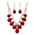  Luxurious Rhinestone Ladies' Jewelry Set Including Necklace And Earrings