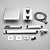  LED Thermostatic Contemporary Wall Mount Shower Faucet (Chrome Finish)