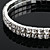  ladies 'crystal tennis armbånd i sølv legering