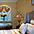  FOUNTAINBLEAU - Lampada da tavolo stile tiffany motivo floreale con 2 lampadine