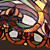  NORDENHAM - Lustre Tiffany com 2 Lâmpadas