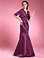  Trumpet/ Mermaid Spaghetti Straps Sleeveless Floor-length Satin Mother of the Bride Dress