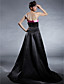  Column Strapless Asymmetrical Satin Taffeta Evening/ Prom/ Homecoming Dress (HSX329)