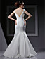  Trumpet/ Mermaid Off-the-shoulder Floor-length Satin Wedding Dress