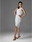  Sheath/Column One Shoulder Knee-length Chiffon Over Mading Bridesmaid/Wedding Party Dress