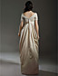  Sheath / Column Empire V-neck Floor-length Satin Maternity Wedding Dress