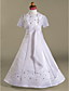  A-line Spaghetti Straps Floor-length Organza And Satin Flower Girl Dress With A Wrap