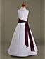  A-line Scoop Floor-length Satin Flower Girl Dress