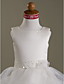  Ball Gown Square Tea-length Satin  Organza Flower Girl Dress
