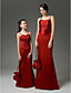  Trumpet/Mermaid Sweetheart Floor-length Satin Junior Bridesmaid Dress