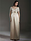  Sheath / Column Empire V-neck Floor-length Satin Maternity Wedding Dress