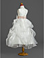  Ball Gown Scoop  Tea-length Satin  Organza Flower Girl Dress