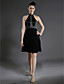  ALVITA - kjole til cocktail i chiffon og satin