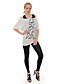  Baumwolle / Glasperlen zwei Stück T-Shirt bedruckt / Women's T-Shirts (FF-8502be101-0736)