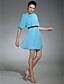  Chiffon Sheath/Column Jewel Short/Mini Evening Dress