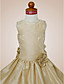  A-line Scoop Floor-length Taffeta Satin Flower Girl Dress