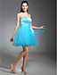  Ball Gown Strapless Short/Mini Satin Tulle Cocktail Dress