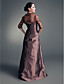  A-line Sweetheart Floor-length Taffeta Satin Mother of the Bride Dress With A Wrap