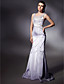  Satin Trumpet/ Mermaid Scoop Sweep/ Brush Train Evening Dress inspired by Natalie Imbruglia at Cannes Film Festival