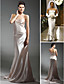  Satin Trumpet/ Mermaid Strapless Court Train Wedding Dress inspired by Wilhelmina Slater in Ugly Betty (WSM0375)