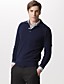  polo collo pulsante anteriore pullover in cashmere / maglioni di cashmere per uomo
