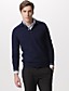  polo collo pulsante anteriore pullover in cashmere / maglioni di cashmere per uomo