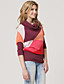  røde uregelmæssige mønstre kåbe hals flagermusærmer løs sweater / damestikvarer (FF-b-bj1058006)