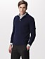  polo collo pulsante anteriore pullover in cashmere / maglioni di cashmere per uomo