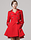  TS Double-breasted Lapel Long Sleeves With Belt Coat