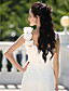  Sheath/Column Straps Sweep/Brush Train Chiffon Wedding Dress with 3D Flowers