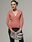  ts v hals ensfarvet langærmet pullover