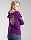  posteriore aperto maniche a sbuffo di progettazione a lungo maglione scollo tondo cashmere / donne maglioni di cashmere (FF-c-bl0681013)