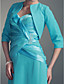  half mouwen chiffon satijnen bruids jas / bruiloft wrap