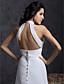  Chiffon Sheath/Column Wedding Dress with Beaded Embroidered and Button Back