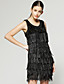  geschichteten Quasten Design ärmellos runder Ausschnitt Kleid / Damenkleider (ff-c-ca1288007)