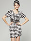  TS Swallow Grid Sheath Dress