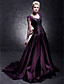  Taffeta A-line V-neck Court Train Evening Dress inspired by Taylor Swift