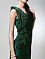  Sheath/ Column V-neck Floor-length Satin Chiffon Bridesmaid Dress