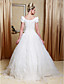  Ball Gown Scoop Organza Satin Floor-length Wedding Dress