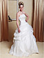  A-line Strapless Scalloped-Edged Neckline Organza Floor-length Wedding Dress