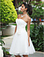  Ball Gown Sweetheart Knee-length Wedding Dress With 3D Floral