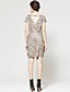  ts backless leopard kap kraag jurk