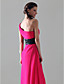  Sheath/Column One Shoulder Floor-length Chiffon/Mading Bridesmaid/Wedding Party Dress