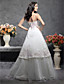  A-line/Princess Spaghetti Straps Sleeveless Floor-length Satin Wedding Dress